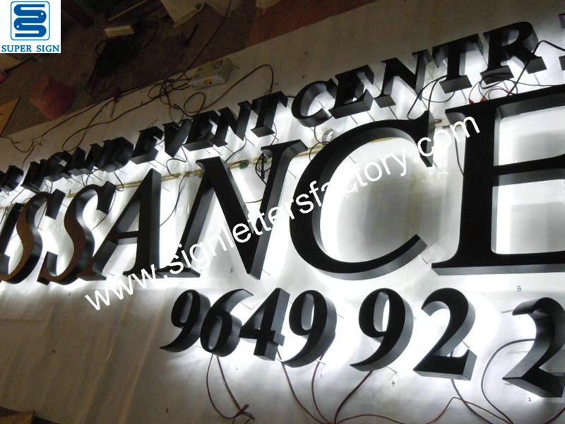 halo illumination LED sign letters